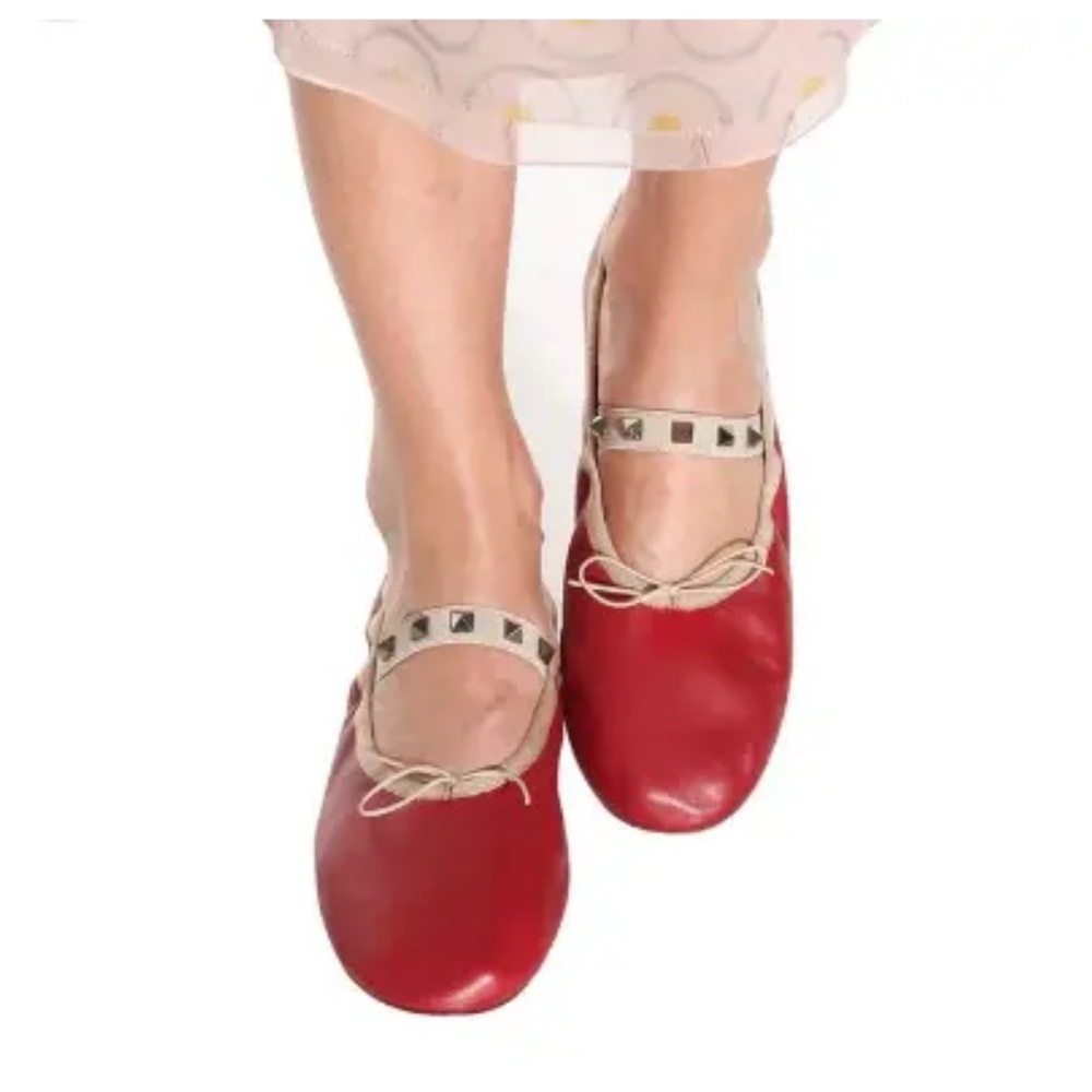 Valentino
Rockstud Accents red Leather Mary Jane Flats - Picture 2 of 6